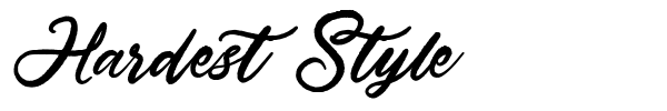 Hardest Style font preview